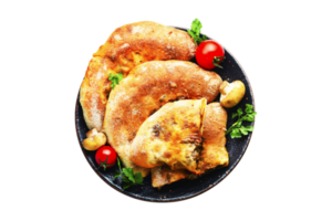 Calzone Italian pie on transparent background png