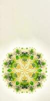 Isolated Beautiful Floral Mandala Pattern. 3D Render. photo