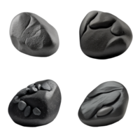 river stone on transparent background , png