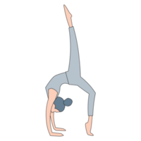 Cute doodle woman wearing sportwear doing Yoga exercise, Calm of healthy, Meditation yoga png