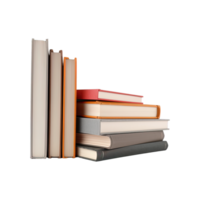 A pile of books on a transparent background. png