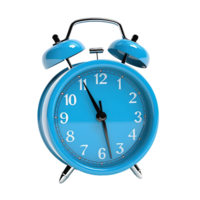 Blue alarm clock on a transparent background. png