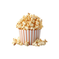 pop corn dans papier boîte isolé sur transparent Contexte. ai généré png