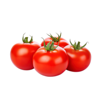 A group of tomatoes isolated on transparent background. png