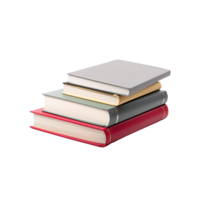 A pile of books on a transparent background. png