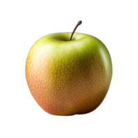 un todo manzana es aislado en transparente antecedentes. maduro Fresco manzana recorte camino. ai generado png