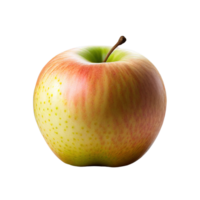 une entier Pomme est isolé sur transparent Contexte. mûr Frais Pomme coupure chemin. ai généré png