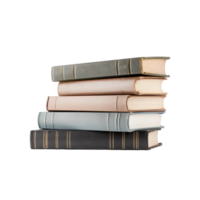 A pile of books on a transparent background. png