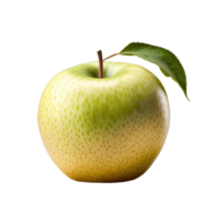 une entier Pomme est isolé sur transparent Contexte. mûr Frais Pomme coupure chemin. ai généré png