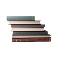 une pile de livres sur une transparent Contexte. ai généré png