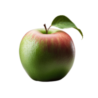 A whole apple is isolated on transparent background. ripe fresh apple clipping path. png