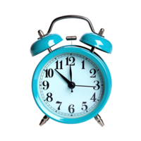 Blue alarm clock on a transparent background. png