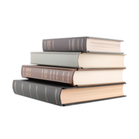 A pile of books on a transparent background. png