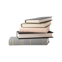 A pile of books on a transparent background. png