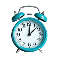 Blue alarm clock on a transparent background. png