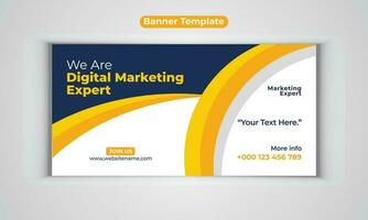 Digital marketing agency modern banner design vector template