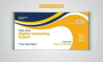 Digital marketing agency modern banner design vector template