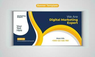 Digital marketing agency modern banner design vector template