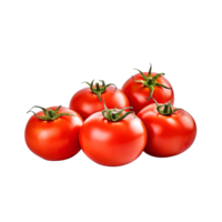 A group of tomatoes isolated on transparent background. png