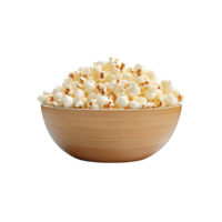 popcorn i skål isolerat på transparent bakgrund. ai genererad png