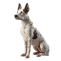 Hund Sitzung auf ein transparent Hintergrund. ai generiert png