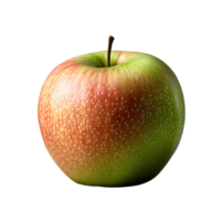 en hela äpple är isolerat på transparent bakgrund. mogen färsk äpple klippning väg. ai genererad png