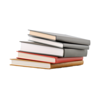 A pile of books on a transparent background. png