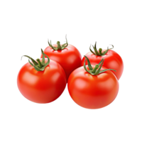 A group of tomatoes isolated on transparent background. png