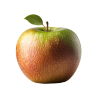 un todo manzana es aislado en transparente antecedentes. maduro Fresco manzana recorte camino. ai generado png