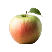 une entier Pomme est isolé sur transparent Contexte. mûr Frais Pomme coupure chemin. ai généré png