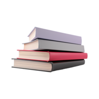 A pile of books on a transparent background. png