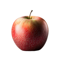 un todo manzana es aislado en transparente antecedentes. maduro Fresco manzana recorte camino. ai generado png