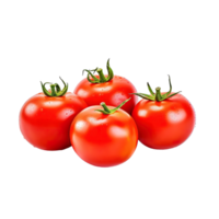 A group of tomatoes isolated on transparent background. png