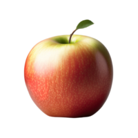 A whole apple is isolated on transparent background. ripe fresh apple clipping path. png