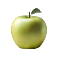 en hela äpple är isolerat på transparent bakgrund. mogen färsk äpple klippning väg. ai genererad png