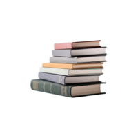 A pile of books on a transparent background. png