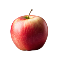 une entier Pomme est isolé sur transparent Contexte. mûr Frais Pomme coupure chemin. ai généré png