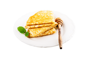 delicioso saboroso caseiro crepes em transparente fundo png