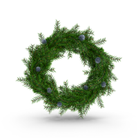 Fresh christmas wreath on transparent background png