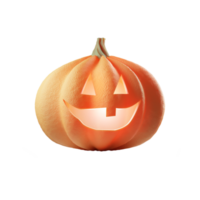 Spooky halloween pumpkin isolated on transparent background png