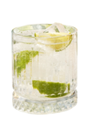 Tasty lemonade drink glass isolated on transparent background png