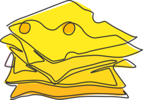 single doorlopend lijn tekening gestileerde gesneden Italiaans kaas logo label. embleem kruidenier op te slaan concept. modern een lijn trek ontwerp grafisch illustratie voor zuivel winkel of voedsel levering onderhoud png