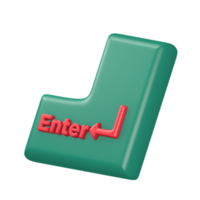 Enter Button 3d cute shop customer icon for social media post png