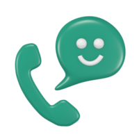 Telephone 3d cute shop customer icon for social media post png