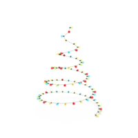 Christmas lights garland isolated on transparent background png