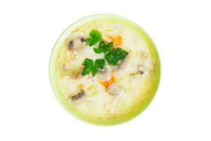 crema sopa con pollo y hongos en transparente antecedentes png