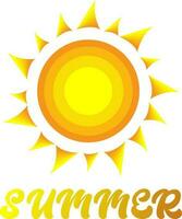 summer, beach, sun and palm tree logo vector