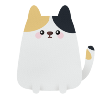 lindo gato gordinho png