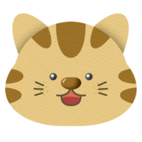 Brown tabby cat character png