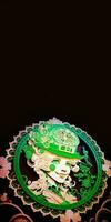 Clay Modeling of Attractive Female Leprechaun Inside Vintage Circular Frame. 3D Render, St. Patrick's Day Concept. photo